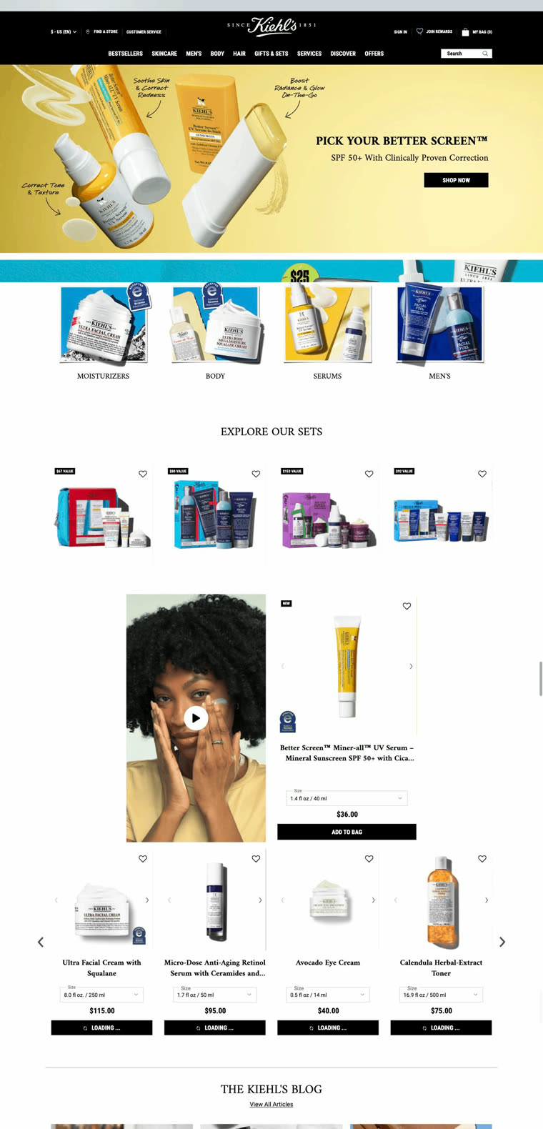 Kiehl's project preview