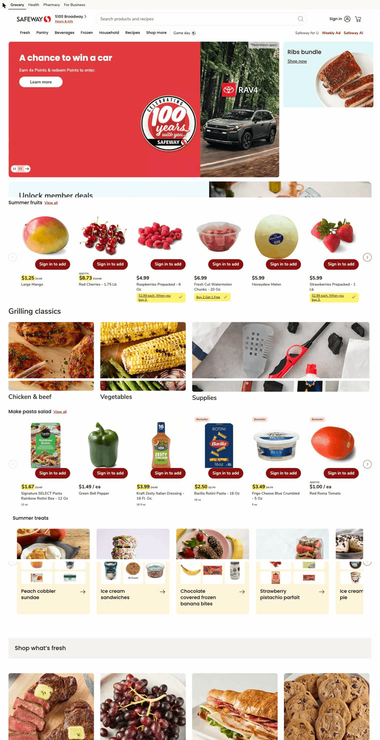 Safeway project preview